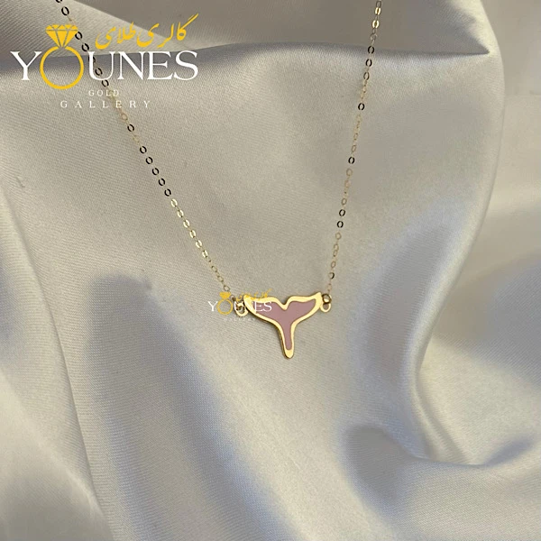 تصویر دوم گردنبند میناکاری دم وال کالباسی طلا